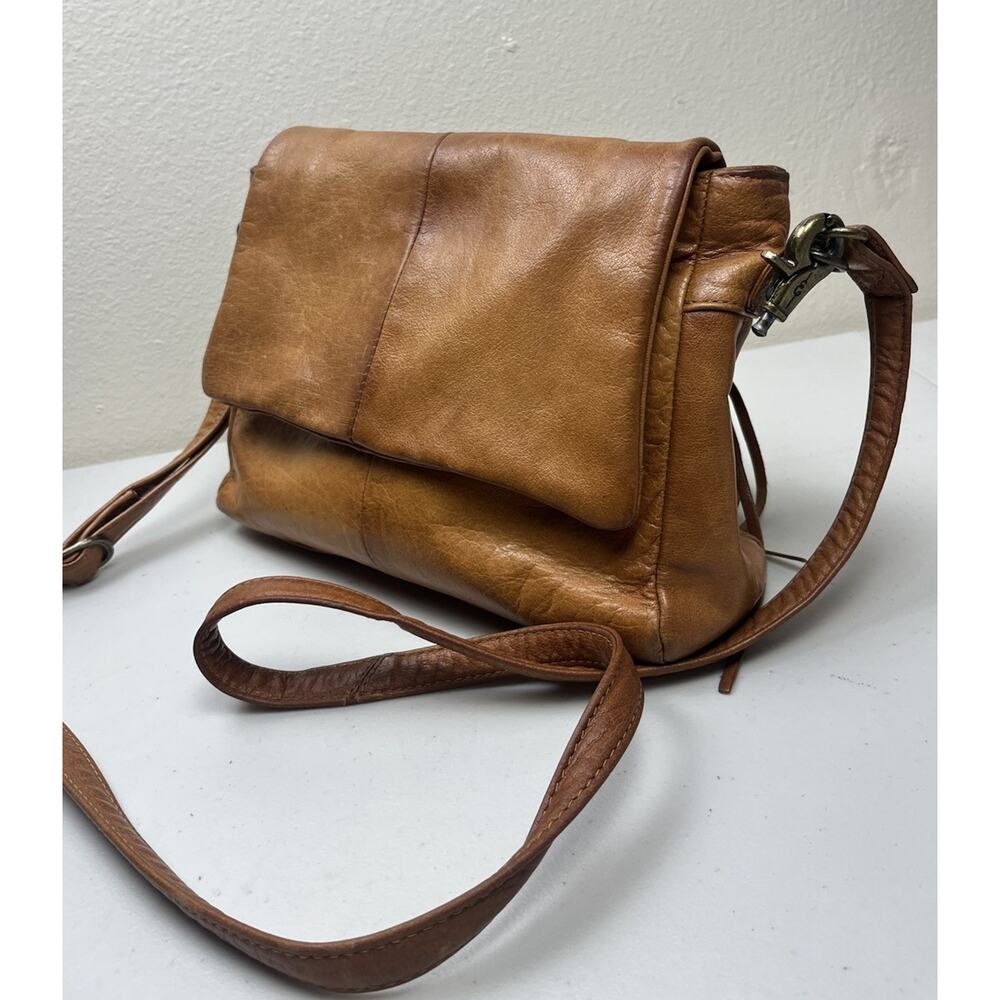 Day & Mood crossbody Bag Brown Fold Over Flap Shoulder Purse Adjustable Strap